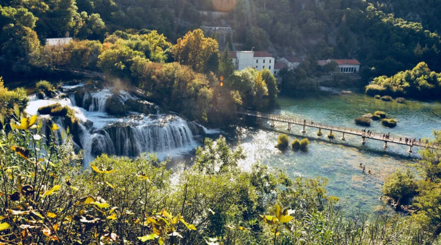Krka National Park waterfalls and Šibenik on a private day trip